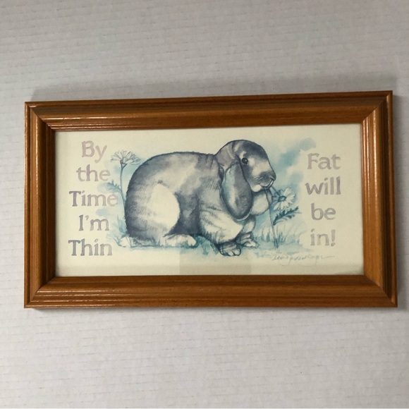 Vtg Funny Artwork Framed - Picture 1 of 8